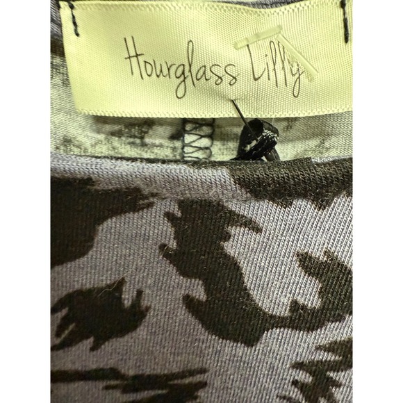 Hourglass Lilly Gray Leopard Cheetah Animal Print Size M/L Long Sleeve Dress NWT - Picture 4 of 6